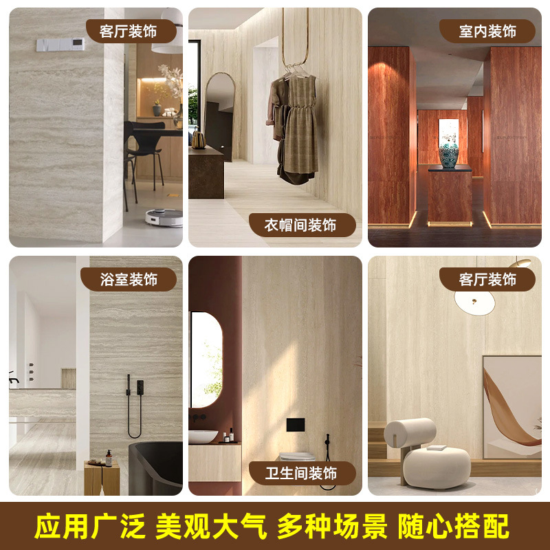 Tablero de travertino blando blanco romano panel de decoración de impresión 3D de piedra blanda para paredes interiores y exteriores de piedra flexible ultrafina decoración de porcelana blanda