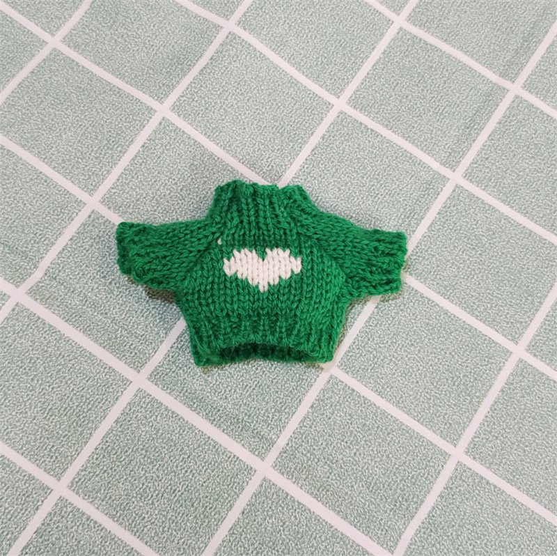 Venta caliente perro cabeza 14cm muñeco de peluche suéter colección de accesorios de ropa rabu ropa spot al por mayor