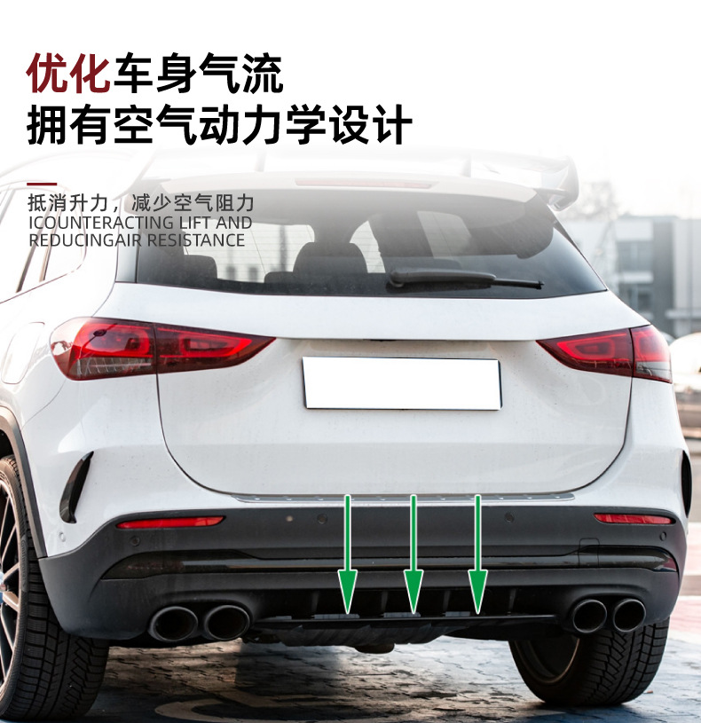 Suitable for Mercedes-Benz A-Class W176 A45 Amg 2013-2018 Rear Lip Spoiler Rear Blade Modification