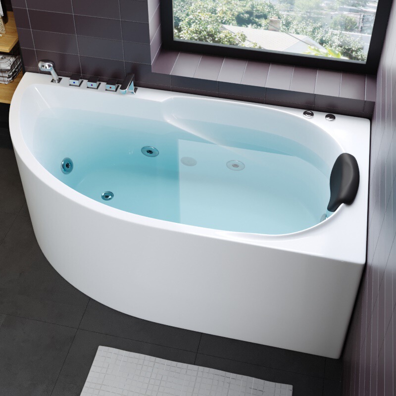 Seamless Integrated Knife-Shaped Irregular Triangular Fan-Shaped Bathtub for Home Use, Massage, Soaking, Bathing, Modern and Simple