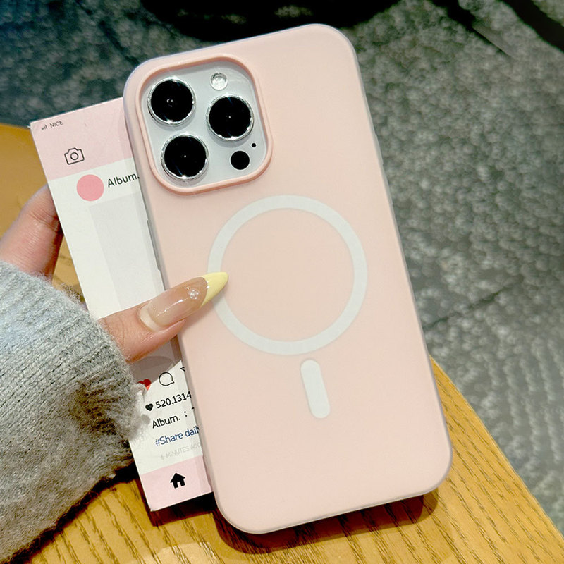 Apple 15 肌に優しいキャンディーカラーの保護カバーに適したツーインワンゼリー磁気 iPhone16ProMax 携帯電話ケース|undefined