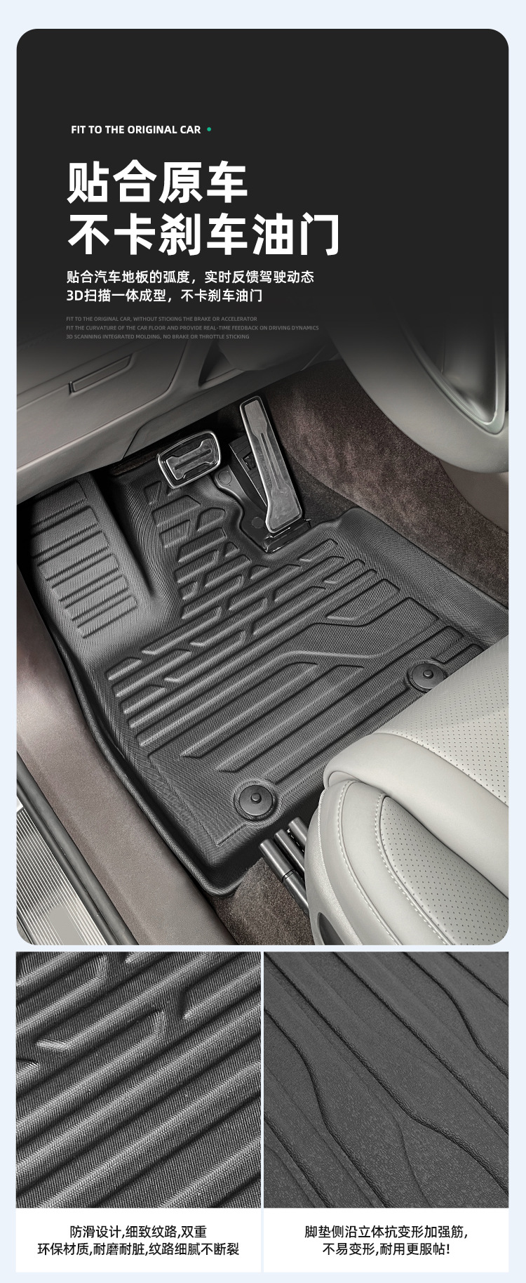 Suitable for 25 Denza N9 Car Floor Mats, All-Weather Tpe Floor Mats, Trunk Mats, Environmentally Friendly Seat Back Cushions