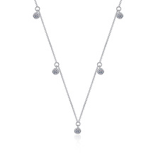 925纯银满天星项链 莫桑石小巧锁骨链服装饰品配件厂家现货批发