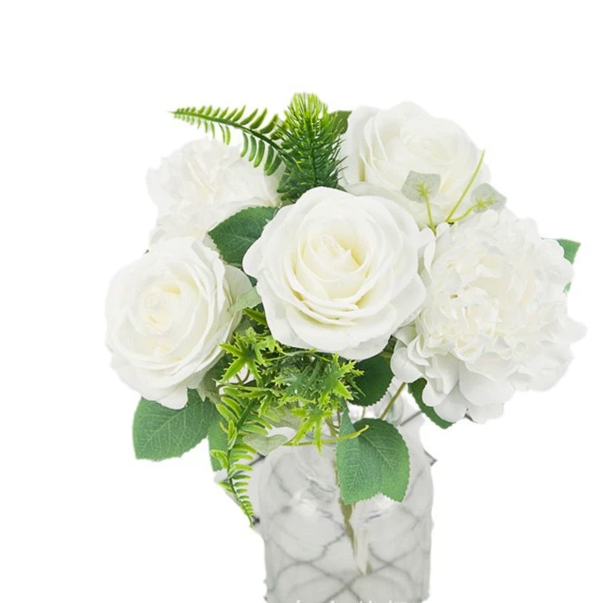 Искусственный цветок Happy Rose с королевской пионой, День Святого Валентина, домашний кофейный столик, свадебная инструкция, украшение отеля, искусственный цветок, шелковый цветок