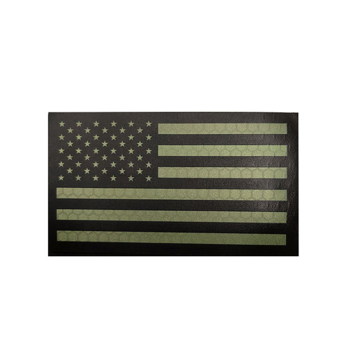 Laser Printed Reflective Night Identification Badge American Stars and Stripes Armband Velcro Backpack Sticker Morale Badge