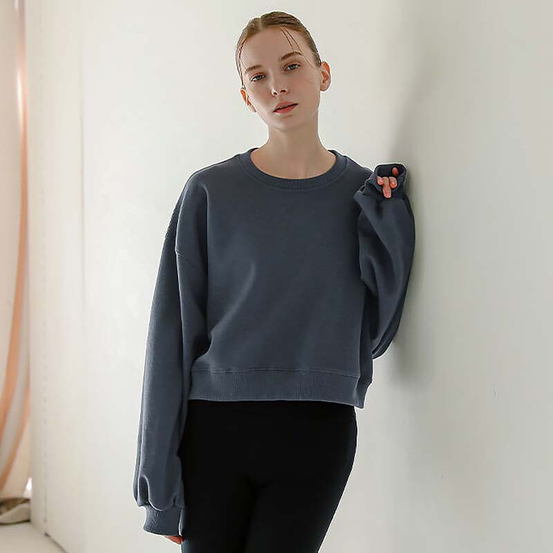 【Clearance Bargain】Round Neck Pullover Casual Yoga Wear Short Sweatshirt Trendy Fitness Sports Top for Women 【Clearance Bargain】Round Neck Pullover Casual Yoga Wear Short Sweatshirt Trendy Fitness Sports Top for Women