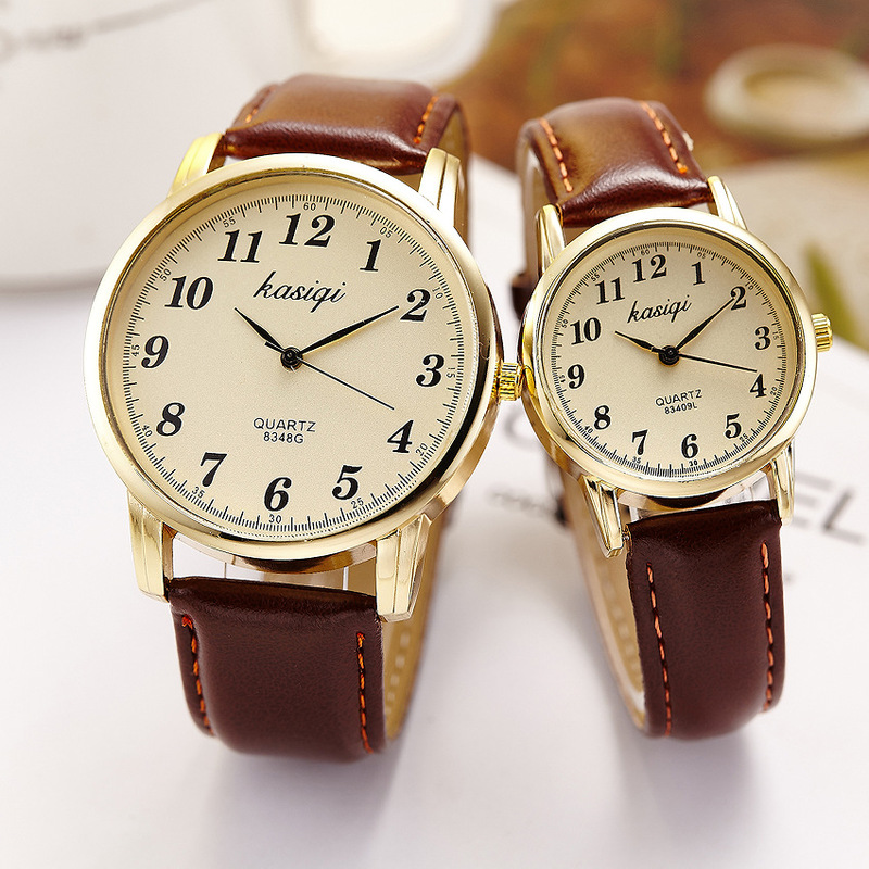 New style Korean style couple watch women's belt genuine goods electronic fashion Men's Watch student quartz watch