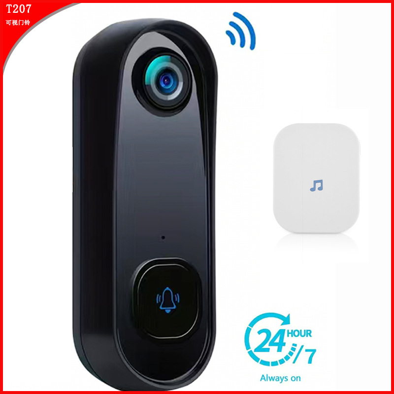 tuya智能WIFI可视门铃无线1080P远程家用门铃wifi监控可对讲监控