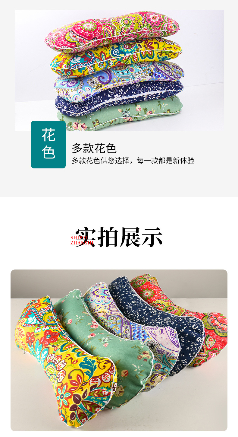Mugwort Bone Pillow Ai Ye Cervical Neck Support Pillow Washable Cover 55x20cm specifications