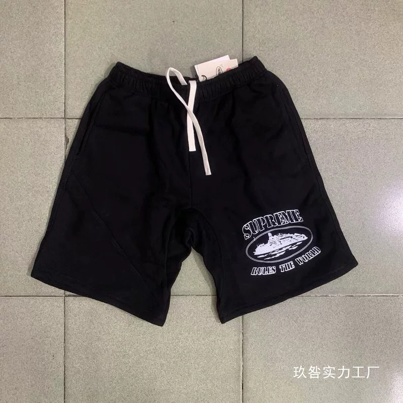 [Corteiz short恶魔岛同款短裤轮船印花短裤潮流嘻哈滑板休闲卫裤]