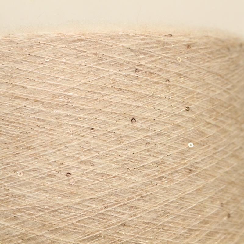 12支珠片纱高比例羊毛马海毛七彩梅花片2mm厂家直销