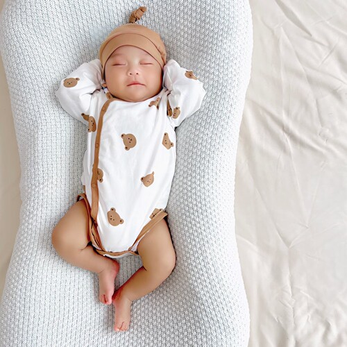 Korean style newborn cotton breathable jumpsuit, baby summer jumpsuit, cartoon bear, rabbit and monk suit