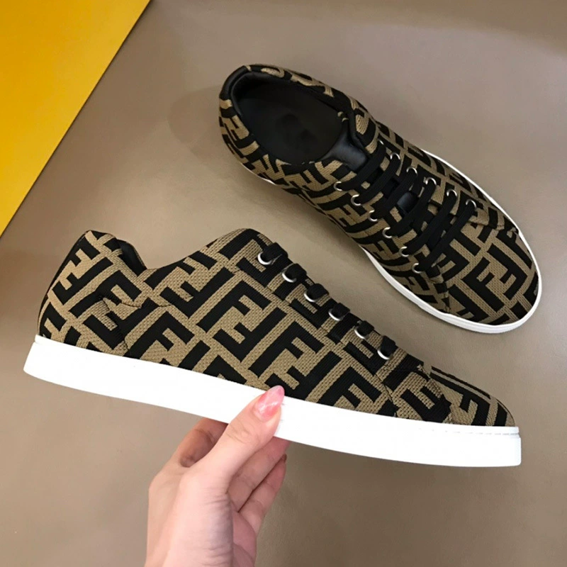 Мужские летние дышащие кроссовки из холщовой ткани, европейский стиль, модный бренд, высококачественные, двойная F, для пресбиопии, новая модель 2025 года.