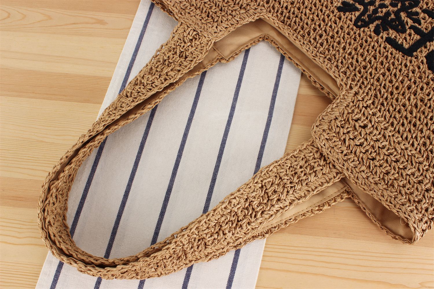 Solid Color Pattern Women's Beach Classic Style Solid Color Paper String Shopping Bags