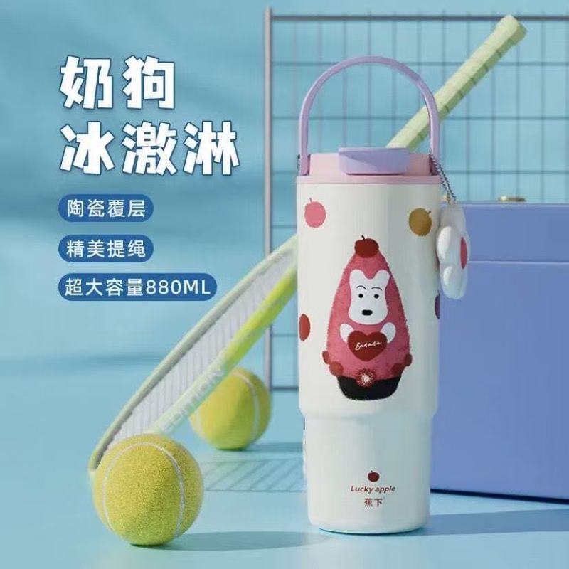 Jiaoxia セラミックライナービッグマックストロー断熱カップアイスカップ新しい高価値ウォーターカップ大容量ガールズカップ|undefined
