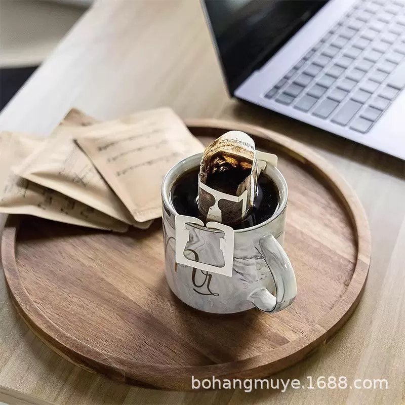 跨境木托盘实木盘圆形托板寿司盘木质调味罐底托茶盘创意家用餐盘