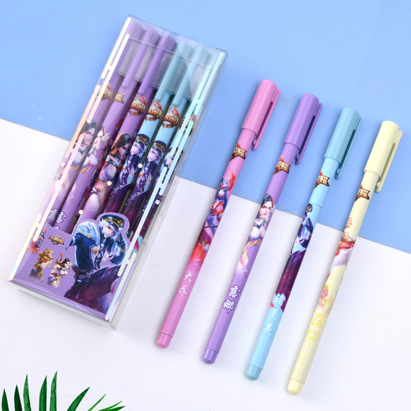 Bolígrafo de Gel para Estudiantes, Envío Directo, Bolígrafo de Firma Negro, Recarga de Tubo de Aguja Completa, Elegante y Estilizado, Bolígrafo de Carbón de Barril Fino