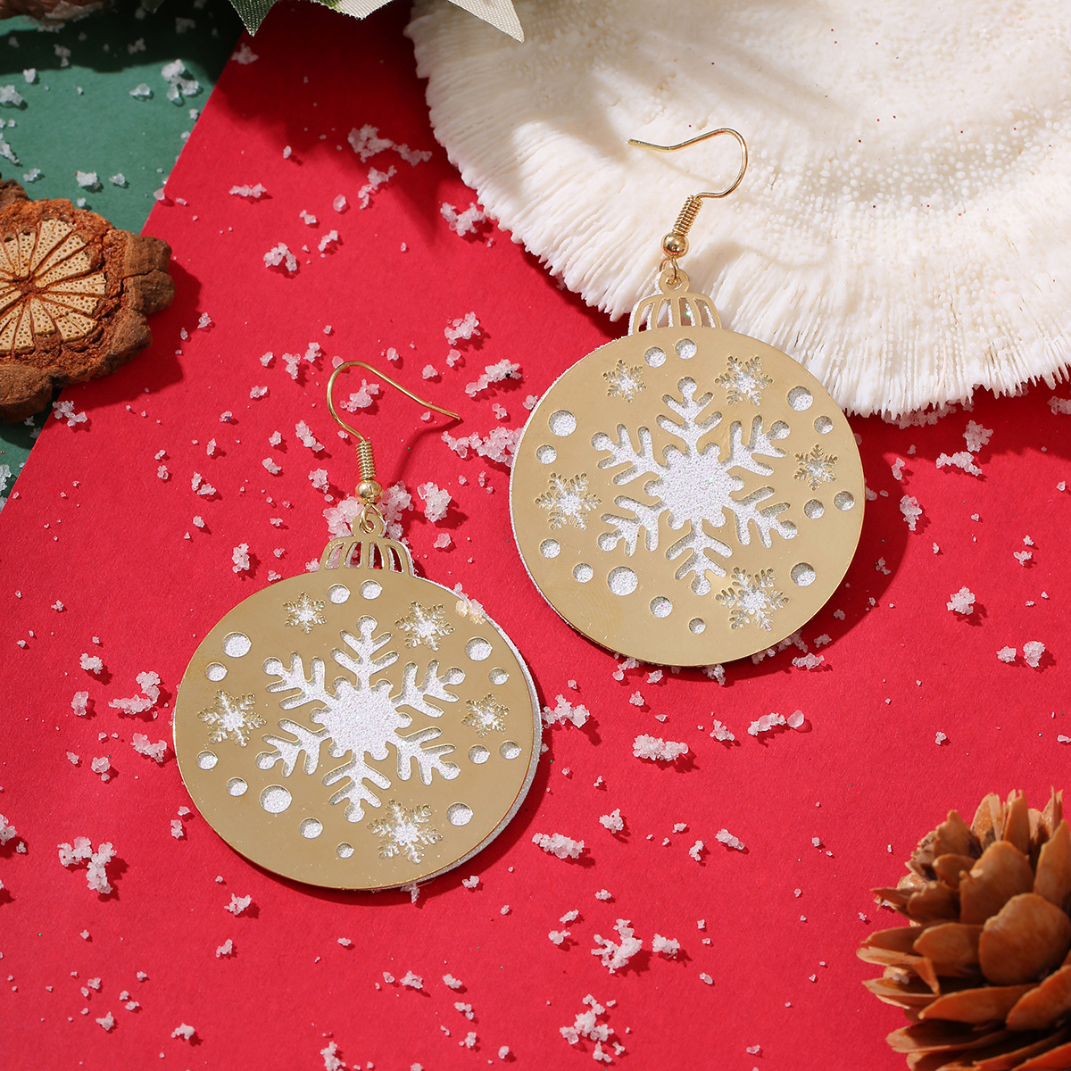 17g Weight Christmas Festival Women's Gender Cute Style Cute Copper Earrings 7