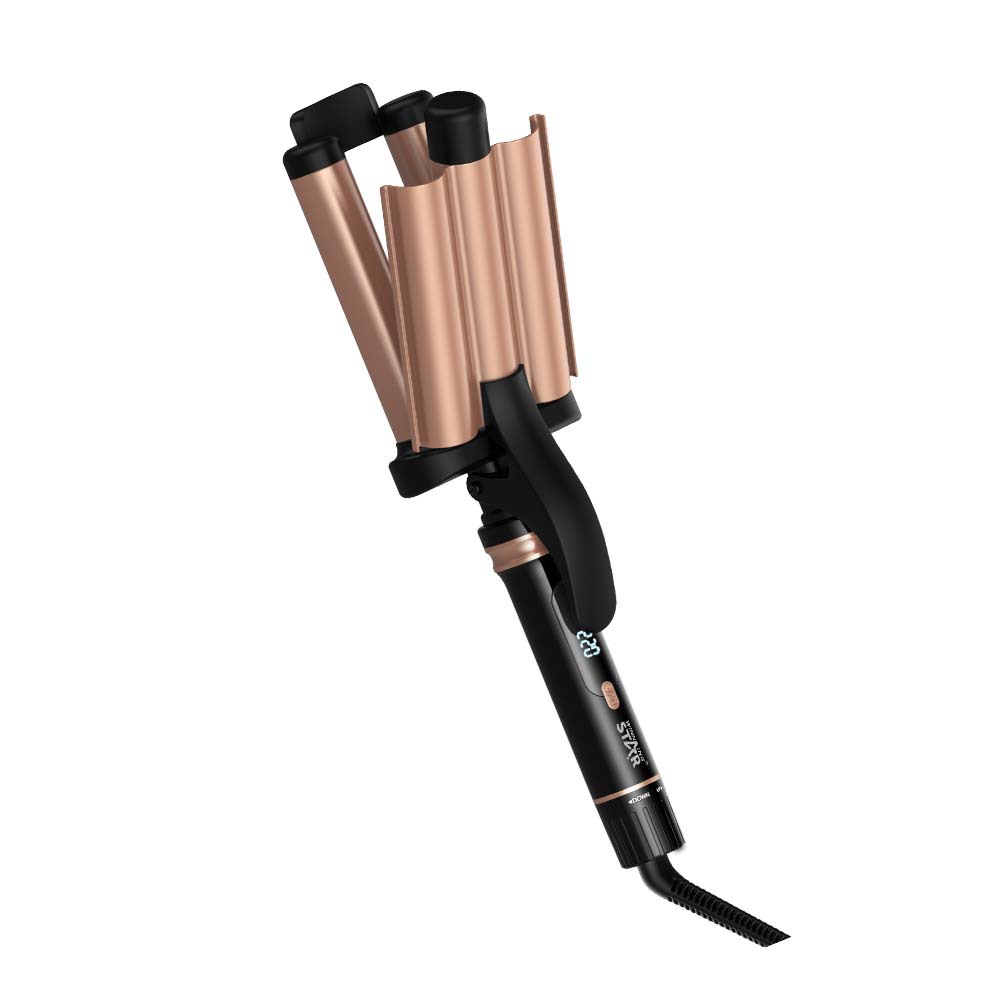 Winning star crossover doméstico 120W férula eléctrica esponjosa no daña el cabello Curling iron