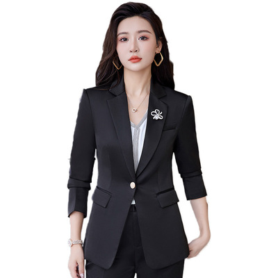 2022秋冬新款职业套装女韩版时尚气质英伦风洋气西装套装白领面试