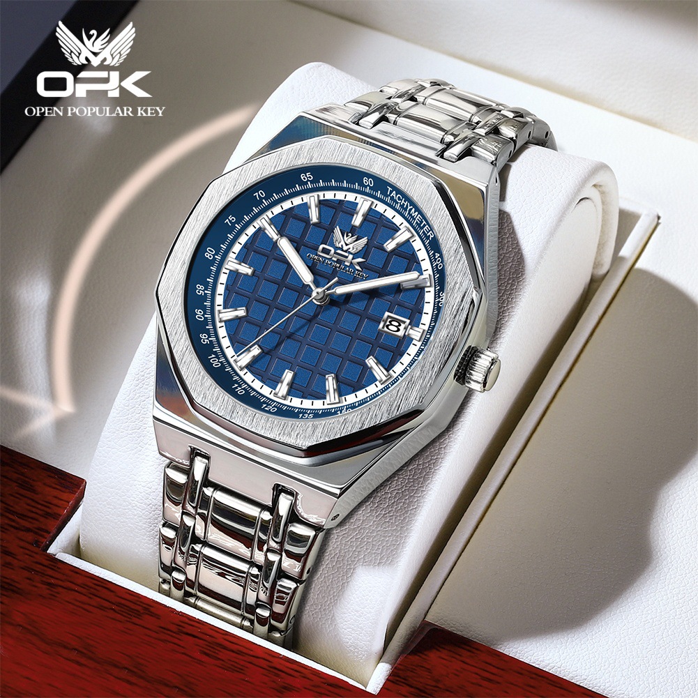 OPK Brand Cross-border Watch Men's Quartz Watch Fashion Simple Waterproof Luminous Watch Men's Watch New One Piece