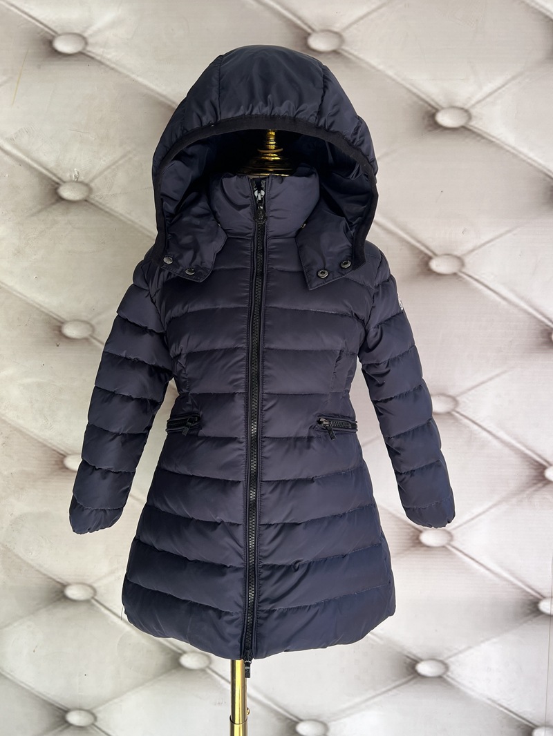 Bērnu apģērbs bērnu dūnu jakas meitenēm, sabiezētas, vidēja un liela izmēra bērnu stilīgas dūnu jakas, vidēja un gara balta pīles dūnas_voghion.com