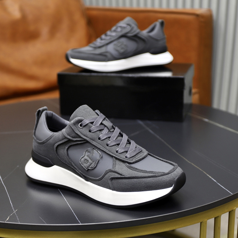 High Version New Boss Men's Shoes, Casual, Versatile, Comfortable, Breathable, Lightweight Sneakers, Black Lace-Up Sneakers, Trendy