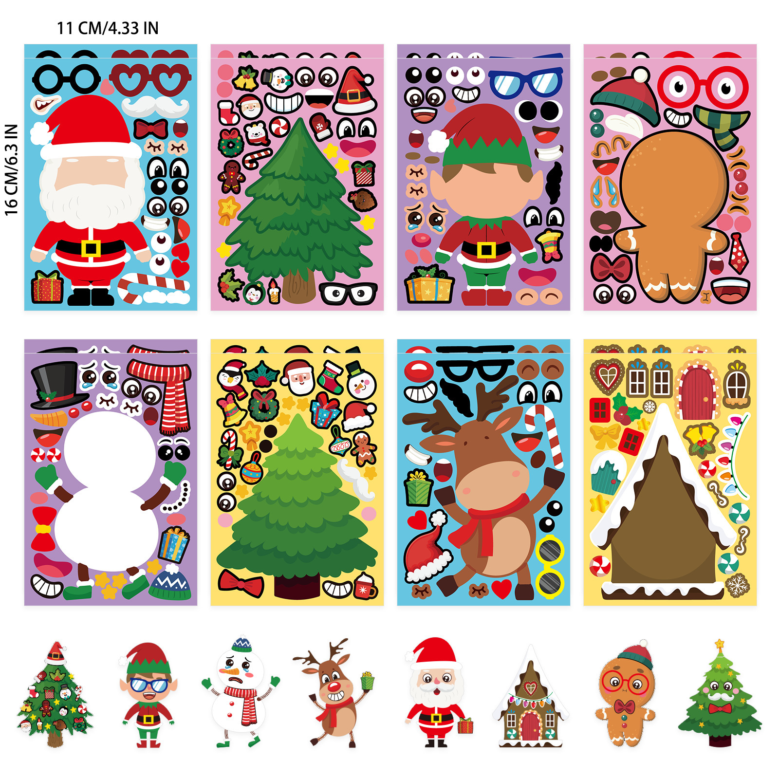 Pegatinas de Sellado DIY Navideñas de Papel para Navidad