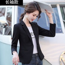 网红小西装外套女潮春秋薄款长袖百搭气质短款修身上衣休闲西服潮