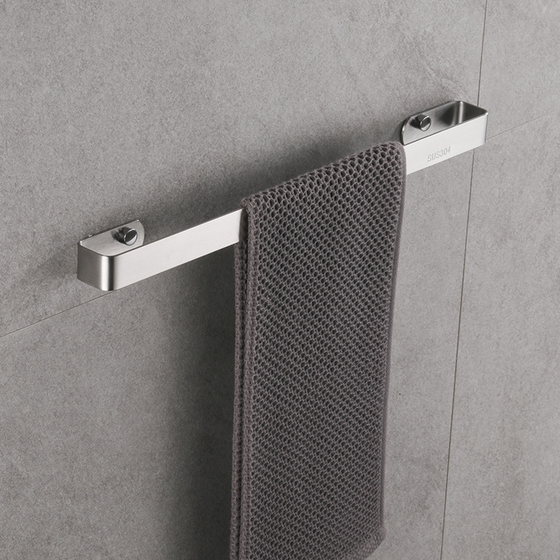 Hole-free 304 Stainless Steel Towel Bar Black Single-pole Bathroom Hanging Pole Bathroom Towel Rack Rack Rack Hole-free 304 Stainless Steel Towel Bar Black Single-pole Bathroom Hanging Pole Bathroom Towel Rack Rack Rack
