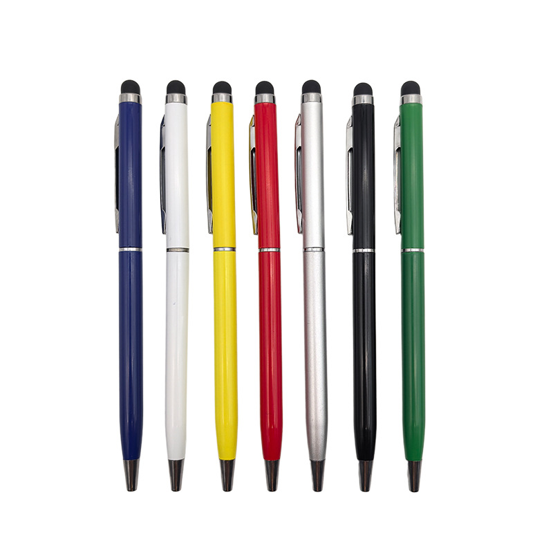 Fabricante mayorista de pluma de condensador de publicidad de metal personalizada pequeña pantalla táctil Gauss pluma de bolas de publicidad de eventos comerciales pluma de regalo