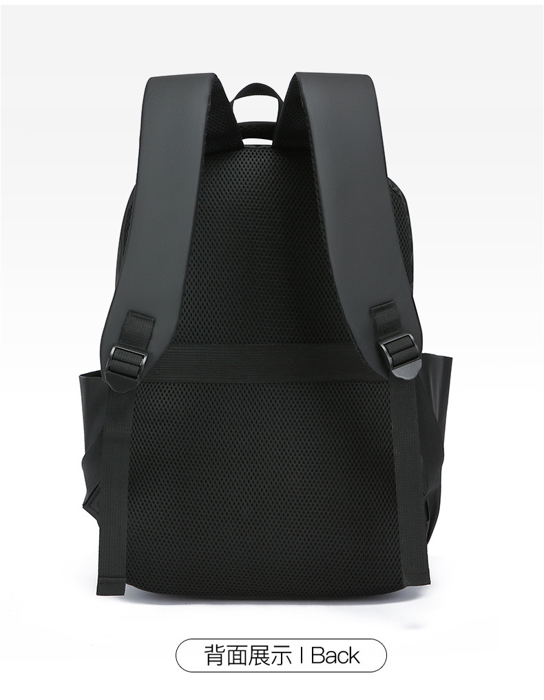 Cross-border business backpack, men's commuting and office computer bag, water-resistant double backpack, lightweight and large-capacity student schoolbag undefined