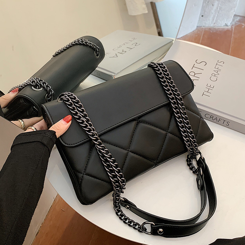 Nuevo rombo cadena pequeña bolsa para las mujeres 2024 Internet celebridad nueva moda estilo coreano todo partido hombro crossbody moda pequeña bolsa cuadrada