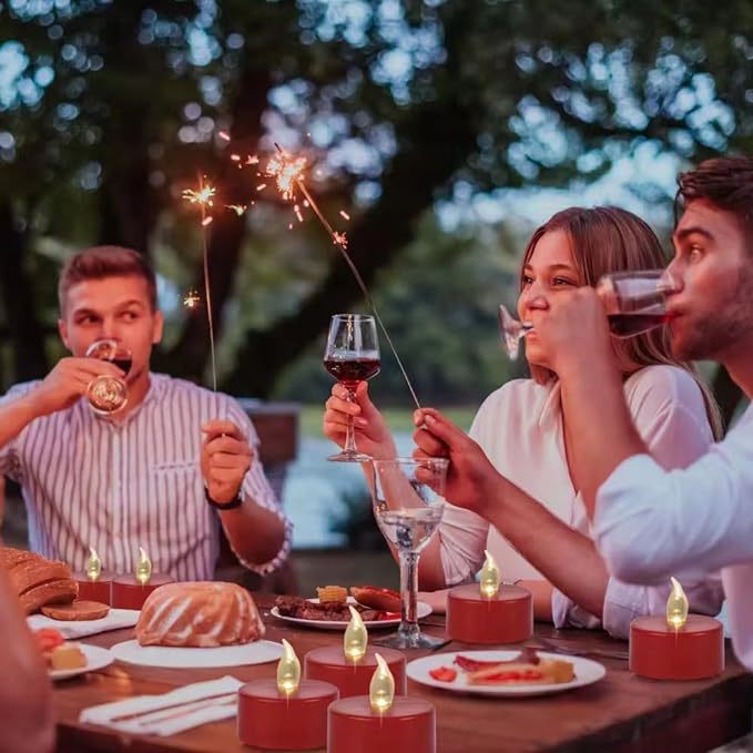 Cross-border Explosion Flameless Tea Light Candle LED Battery Powered Electric Wishing Fake Candle Realistic Flicker