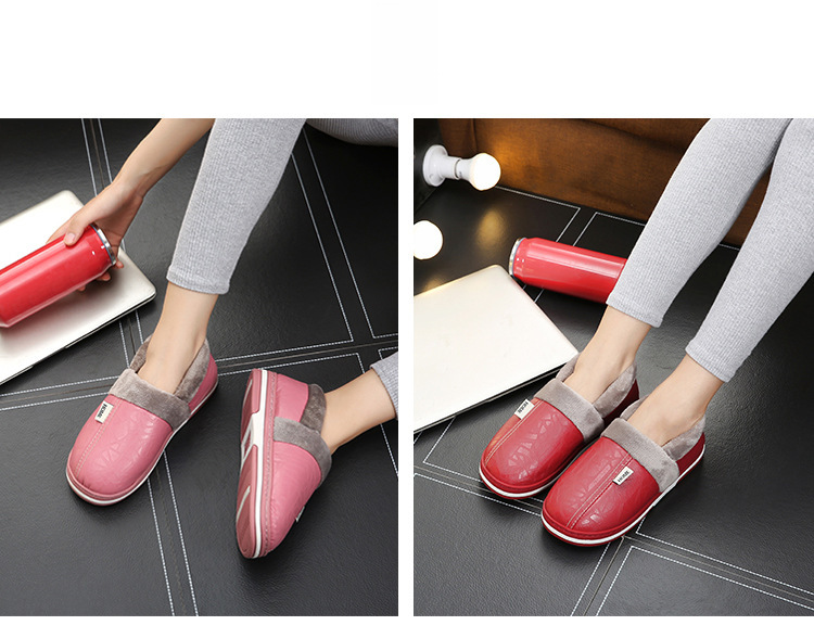 Wollen pantoffels dames winter warme waterdichte antislip schoenen_voghion.com