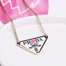 时尚新款潮流搭配P家倒三角项链钛钢配件饰品韩版首饰跨境电商