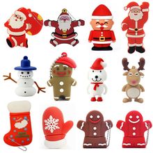 U盘批发生产创意圣诞节U盘定 制 PVC圣诞老人圣诞树U盘刻字加LOGO