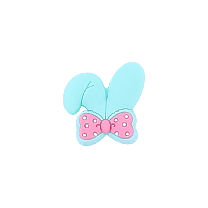 Bebé suministros de dibujos animados de silicona animal conejo mordedor arco DIY Cadena de chupete molar anti-gota cadena pequeños accesorios