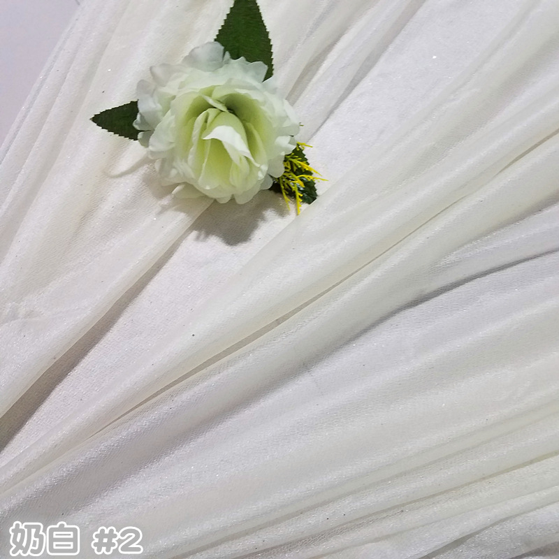 Tejido de gaza de belleza cortina de boda prop telón de fondo cortina de gaza de techo gaza de techo paleta tela de seda perlada