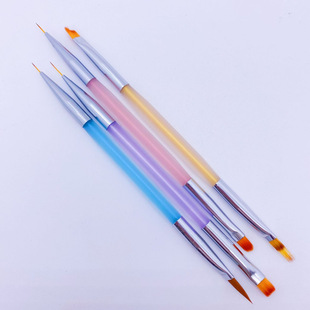 Source Factory Aurora Double Head Nail Pen 4 Sets of Color Drawing Pen Line Drawing Pen Light Therapy Pen Carving Pen