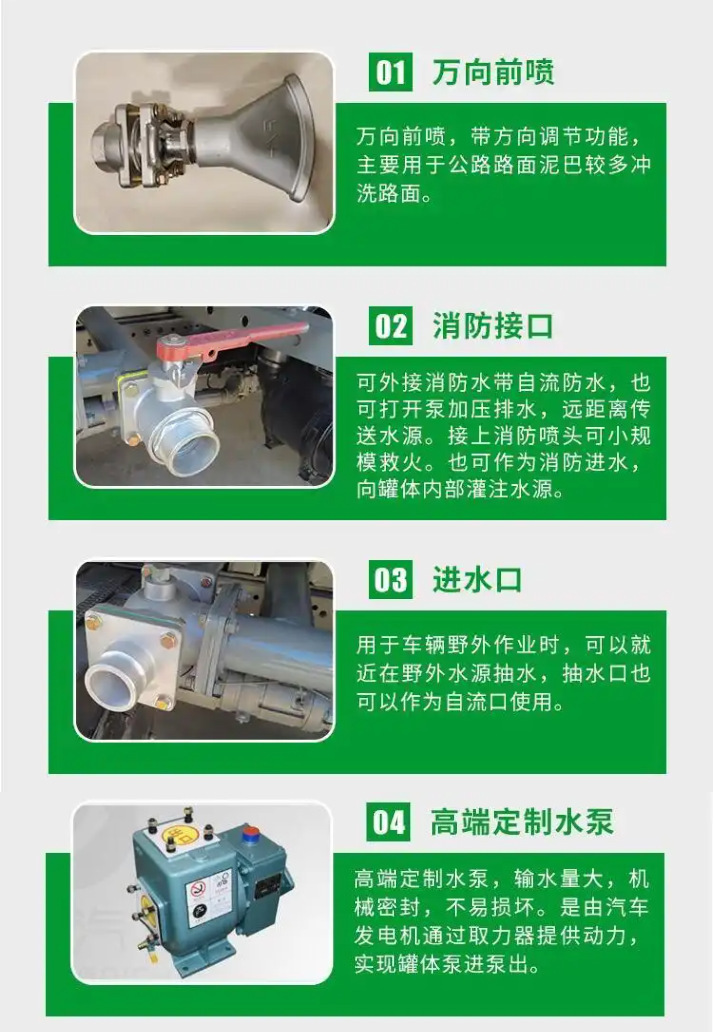 Kaima 5-Ton Sprinkler Truck Price Municipal Sanitation Sprinkler Truck Manufacturer Front Spray, Rear Spray, Side Spray Greening Water Cannon