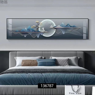 Bedroom Bedside Decoration Painting Modern Simple Nordic Light Luxury Room Hanging Painting B&B Hotel Mural Chinese Style Master Bedroom
