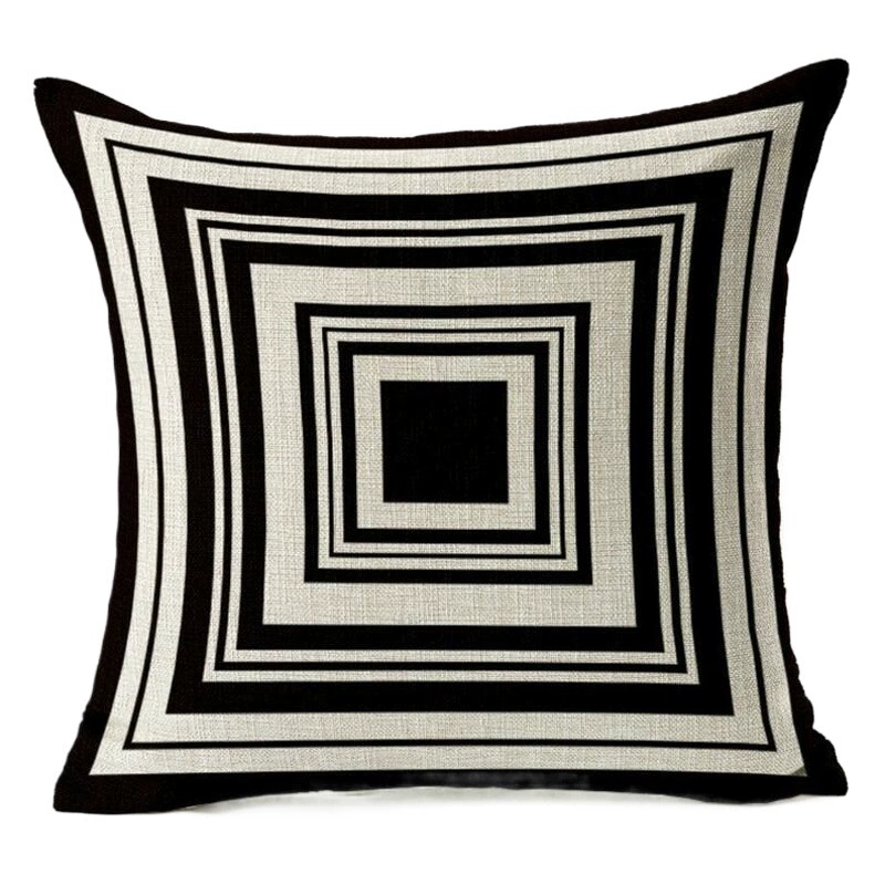 Льняная геометрическая печатная наволочка производитель прямой диван