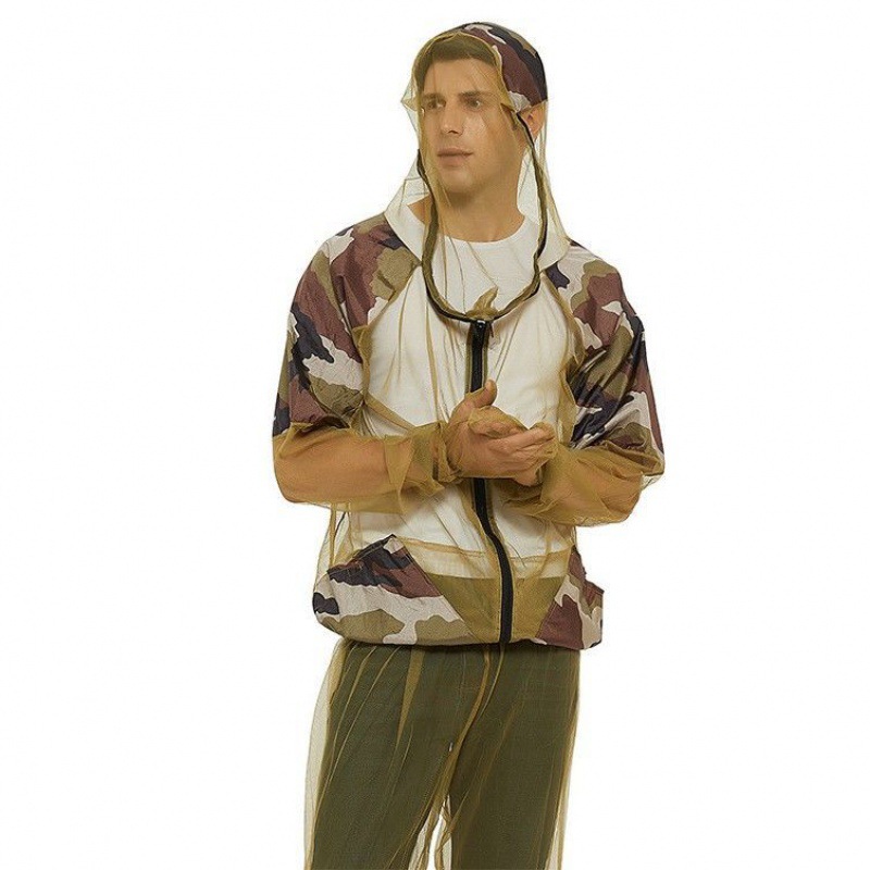 男钓鱼防蚊罩女网纱防蚊服套装户外防虫透气帽子园林养蜂夏垂钓服