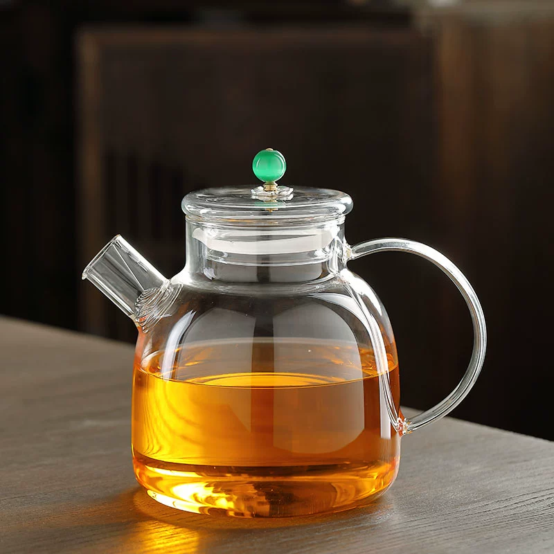 Glass teapot, capacious fruit flavored tea for home use, tea set