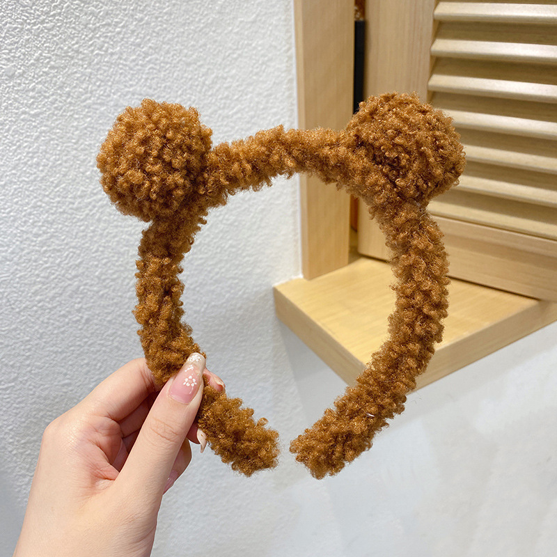 Lavarse la cara en otoño y invierno nuevo clip para el cabello máscara antideslizante pelusa cinta para el cabello lindas bandejas de dibujos animados pareja adornamiento para el cabello