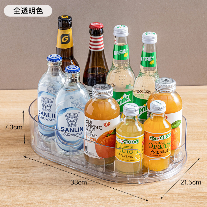 家庭用冷蔵庫収納ボックスキッチンカウンタートップ多機能スパイス回転収納ラックシンプルな飲料収納ターンテーブル|undefined