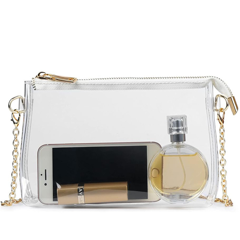 Clear Wallet for Stadium Approved Clear Crossbody Bag with Zip Clear…