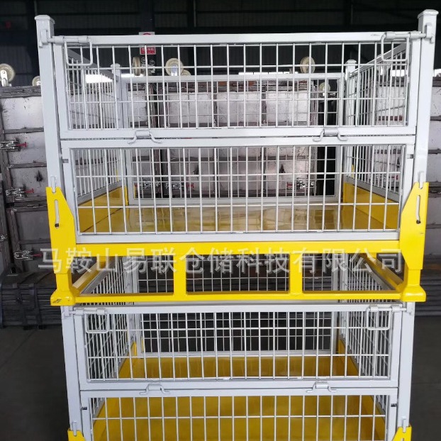 易联Q235Q材质 铁制周转箱 钢制周转箱折叠式铁箱 金属铁框可折叠