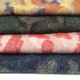 单面顺毛迷彩面料 秋冬新款女迷彩提花呢面料 军训手套毛呢料